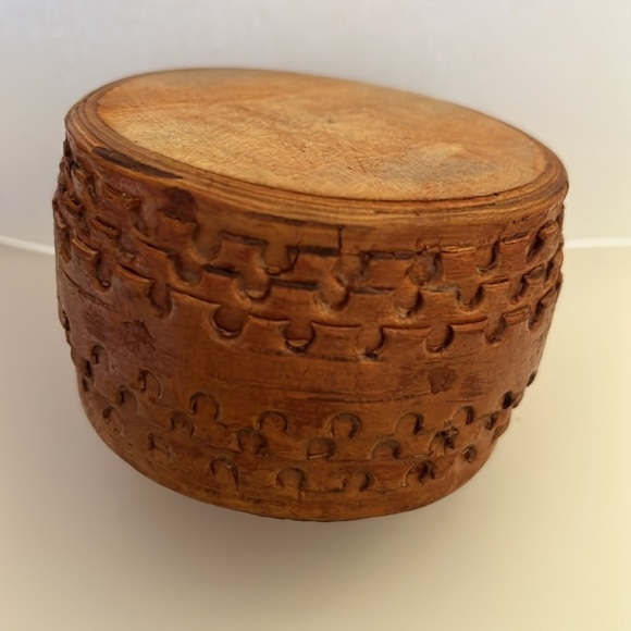 Swedish bentwood round box Scandinavian Svepask birch bark Näver - Picture 3 of 12